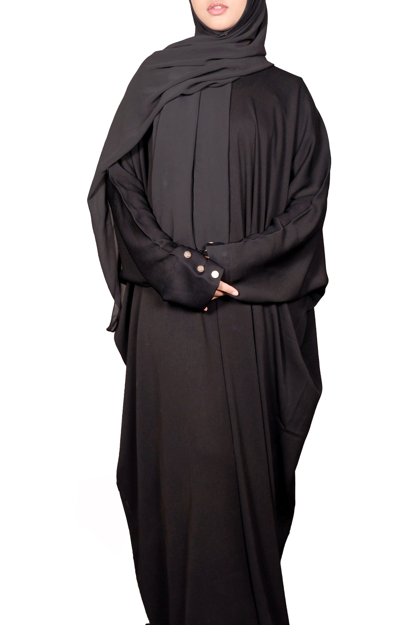 Serene Kaftan Abaya - Black