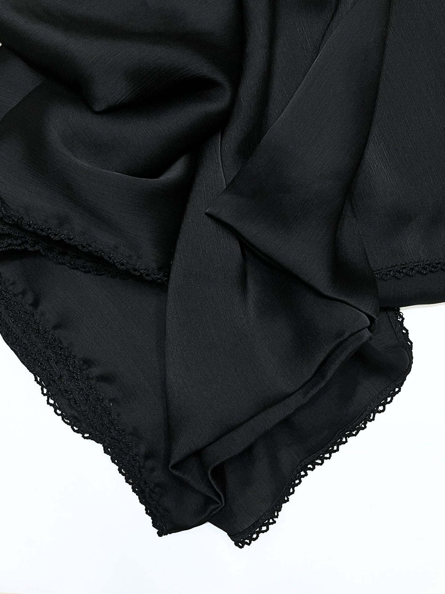 Luxe Crochet Muna Satin Hijabs - Kohl